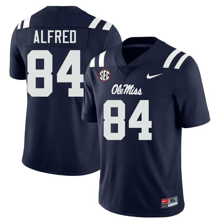 Ole Miss Rebels #84 Dillon Alfred College Football Jerseys Stitched-Navy